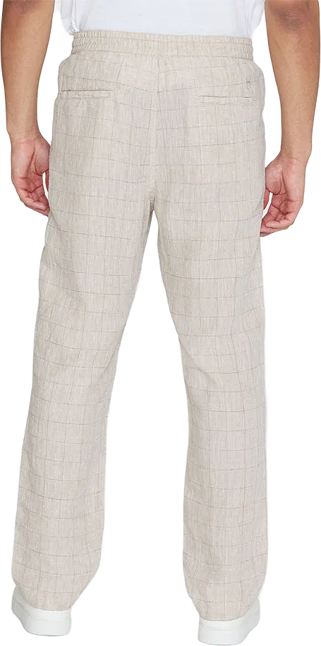 FIG loose checked linen pants