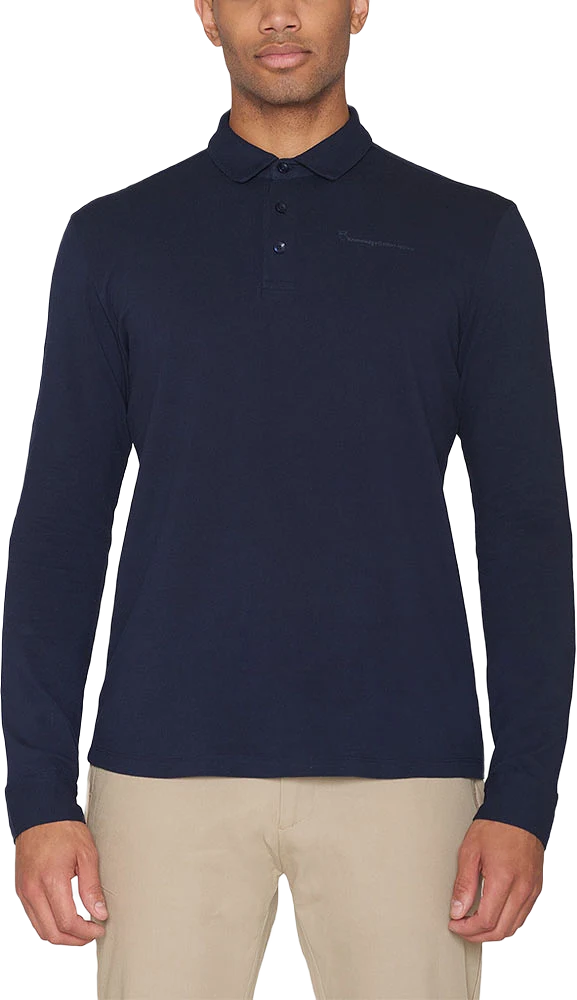 Regular fit long sleeved polo pique