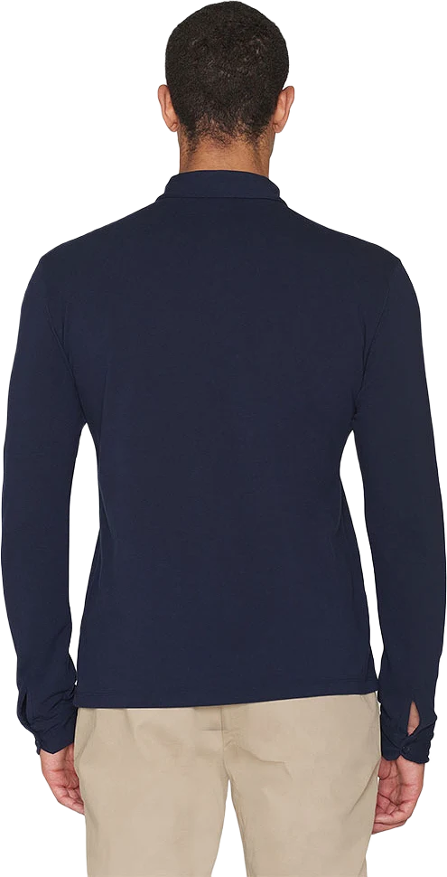 Regular fit long sleeved polo pique