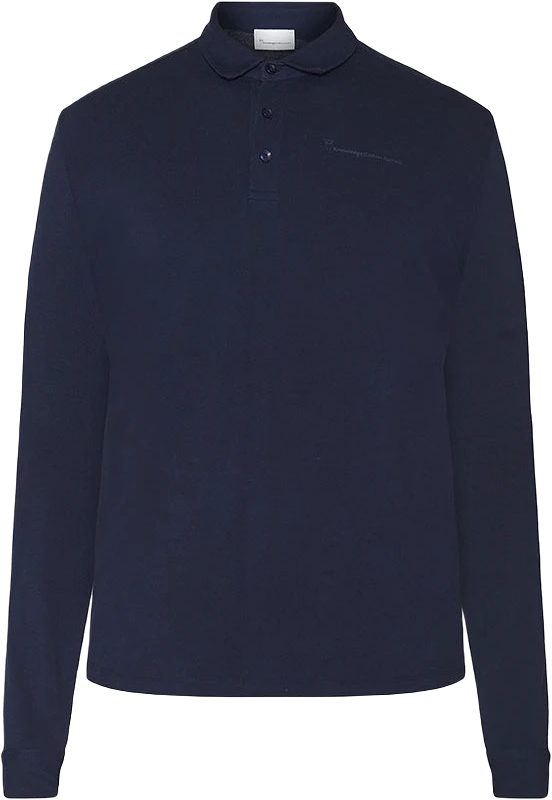 Regular fit long sleeved polo pique