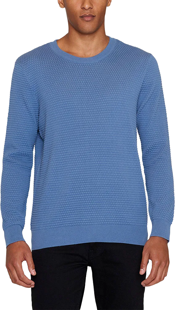 VAGN regular bubble knit crew neck - GOTS/Vegan