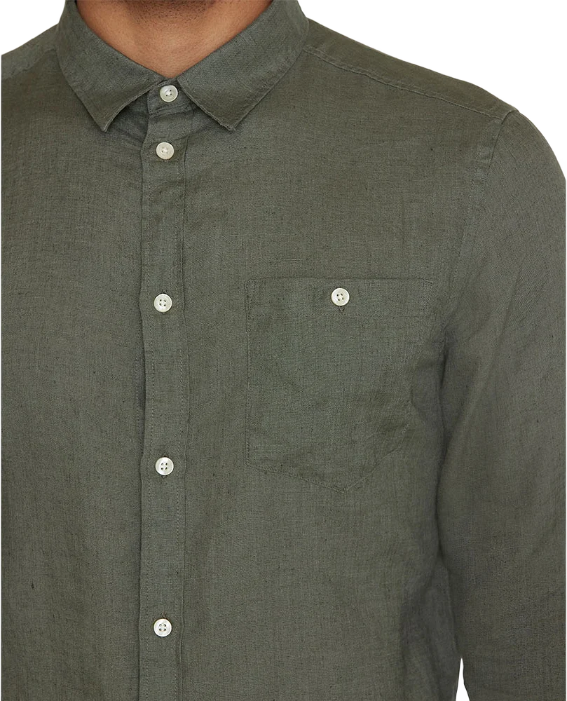 Regular linen shirt