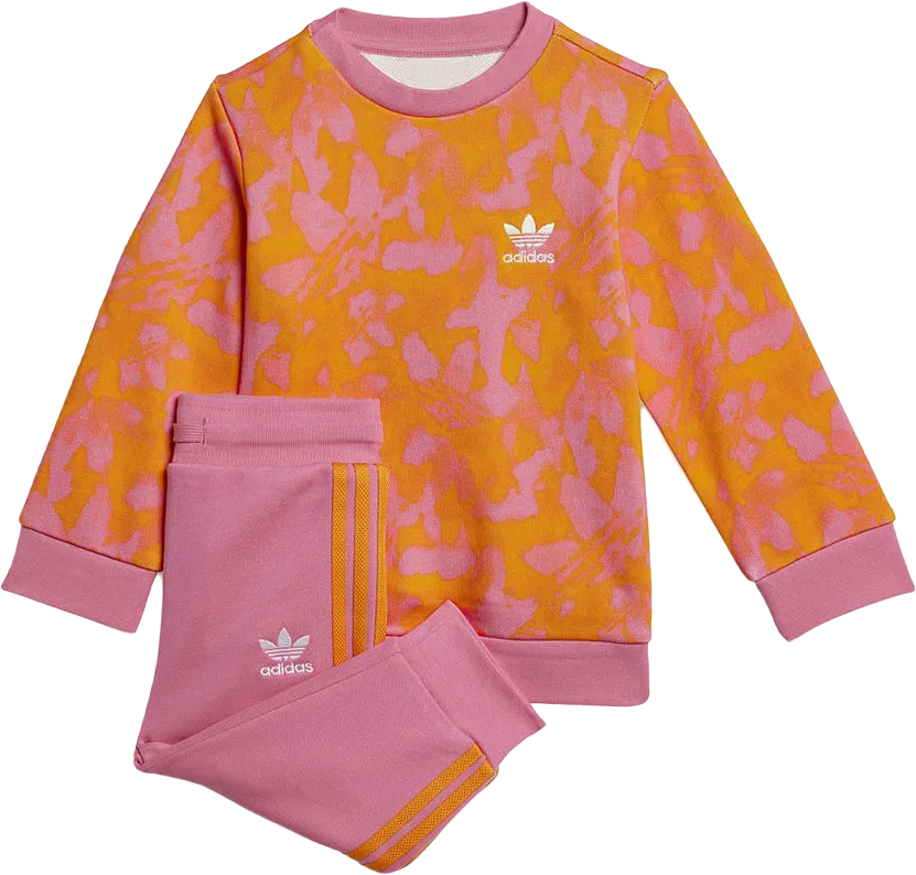 Summer Allover Print Crew Set