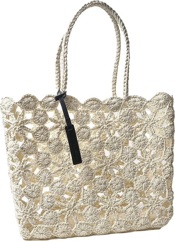 Daffodil Crochet Basket White