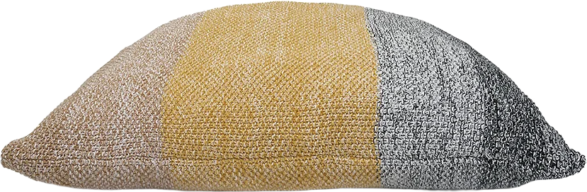 Cushion Cover 50x50 Knitted Stripes Yellow