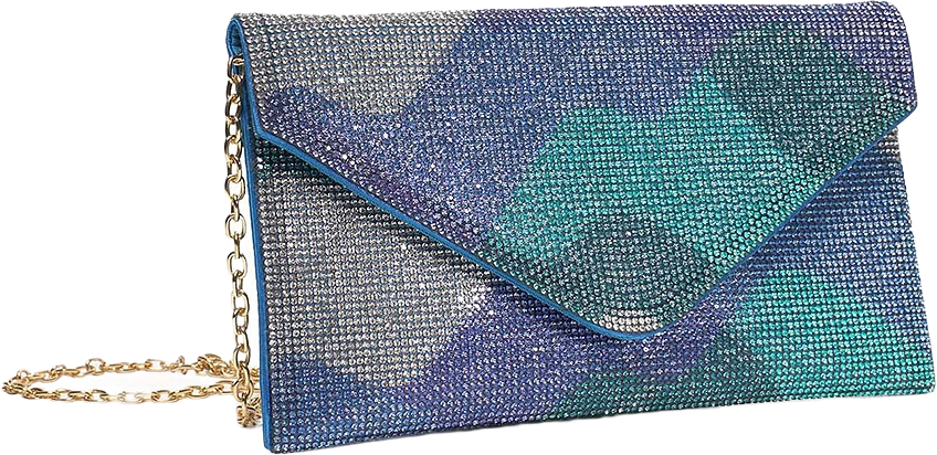 Mosaic Envelope Bag Blue