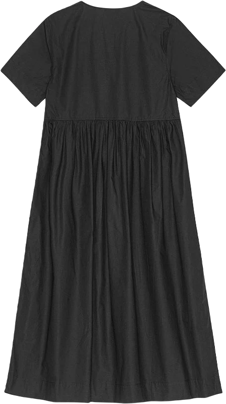 Poplin Long Tie String Dress