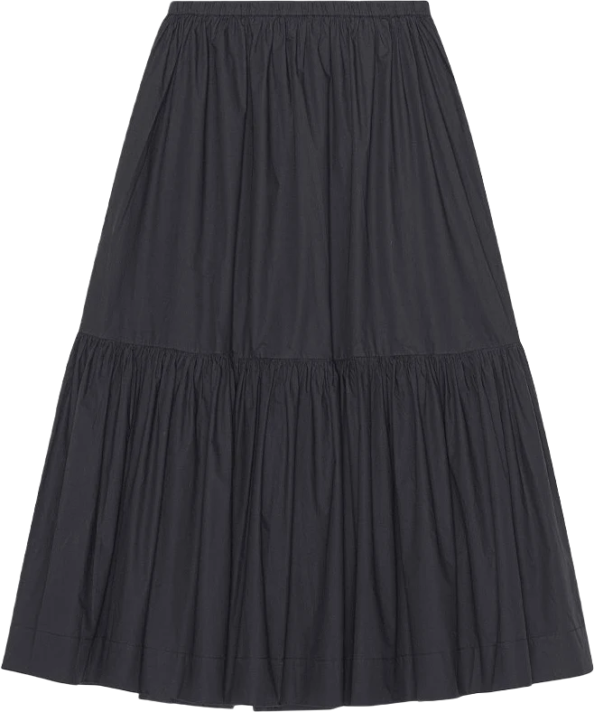 Bomull Skirt Maxi Flounce