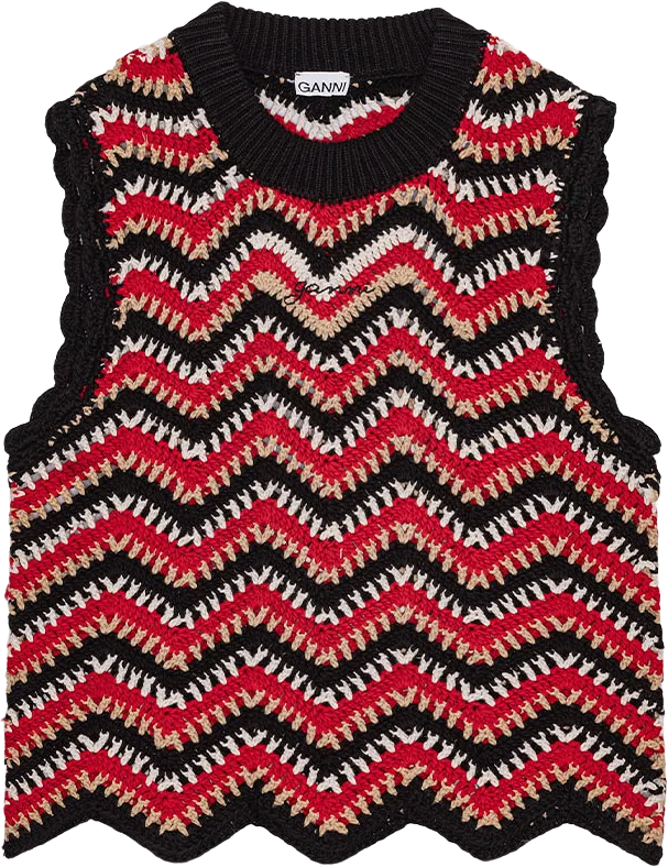 Knitted Bomull Vest Crochet