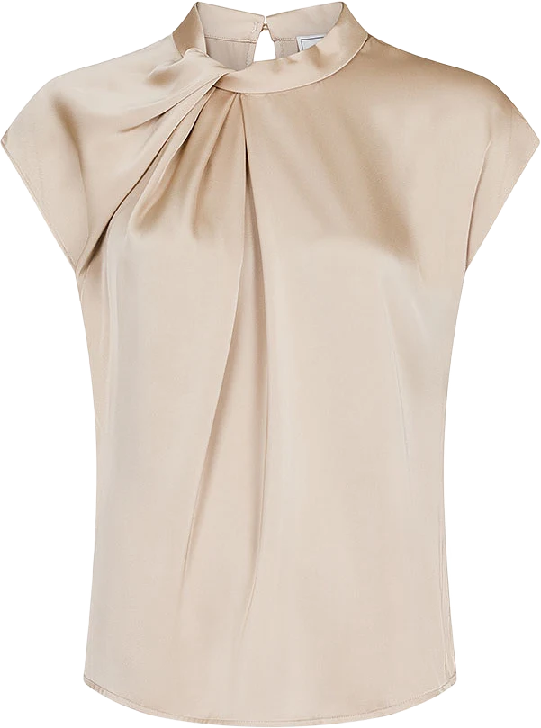 Fleur Drapy Satin Blouse