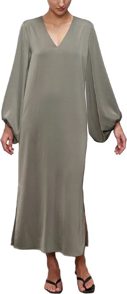 Raya V Necked Satin Dress