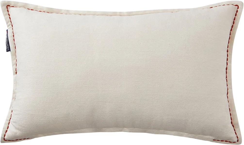 Logo Embroidered Linen/Cotton 50x30 Pillow