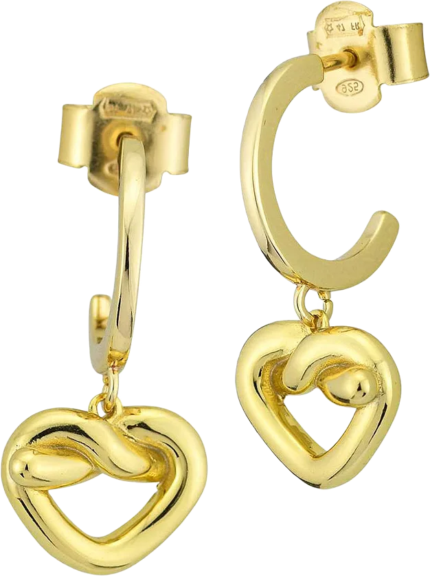 Earrings Heart knot Hoops