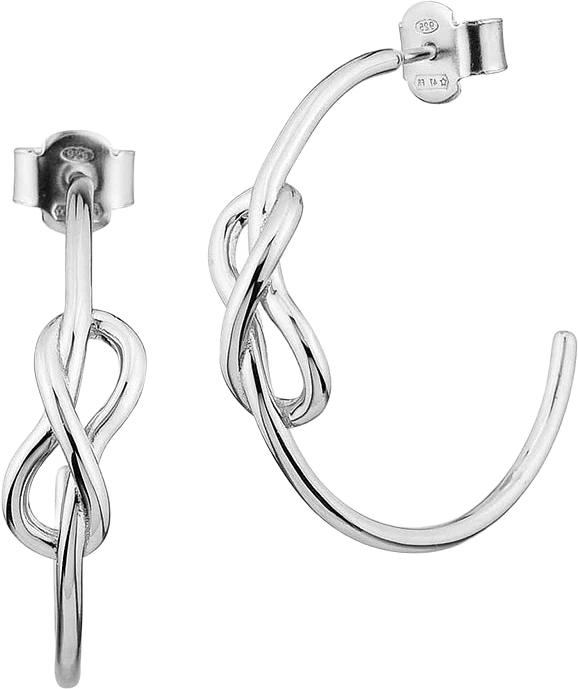 Earrings Infinity knot Hoops