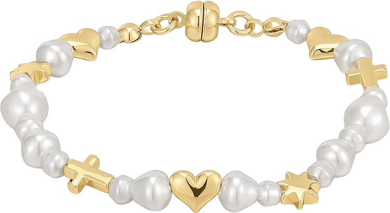 The Etoile Pearl Stud Bracelet - Gold