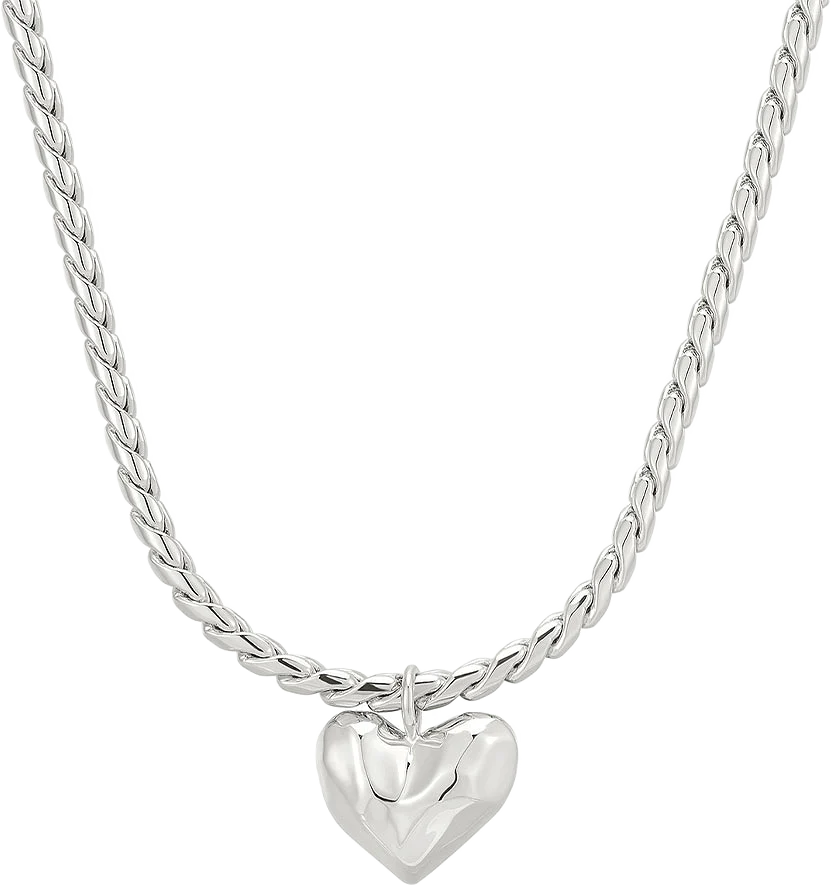 The Molten Heart Statement Necklace - Silver