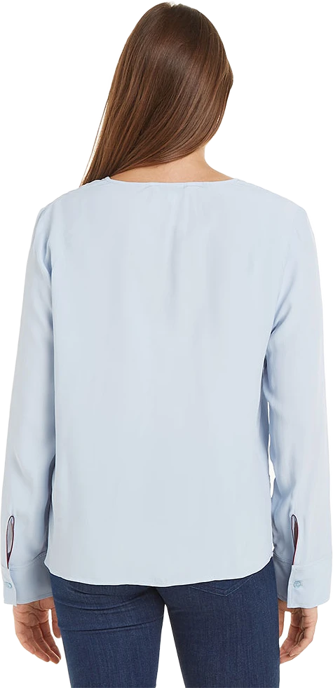 VISCOSE CREPE V-NECK BLOUSE