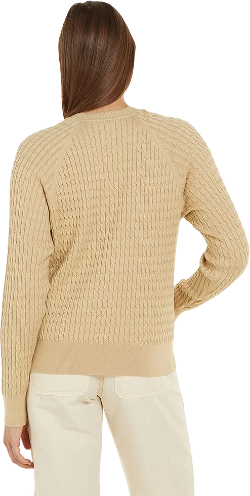 COTTON CABLE CREW NECK SWEATER