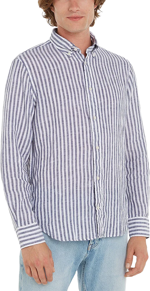 BOLD LINEN STRIPE SHIRT