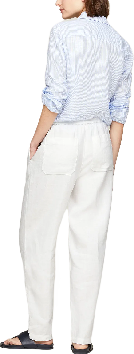 Casual Linen Taper Pull On Pants