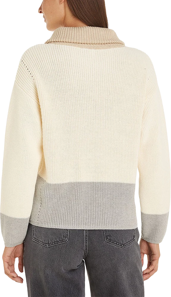 COTTON CARDIGAN STITCH 1/2 ZIP SWEATER