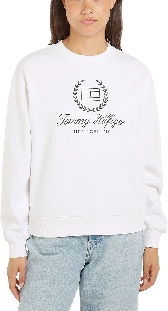 REGULAR FLAG SCRIPT CREW NECK SWEATSHIRT