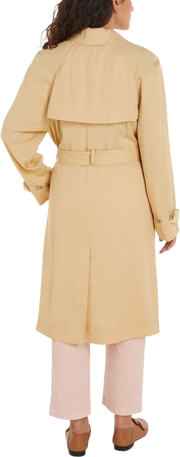 Tencel Blend Fluid Trench Coat