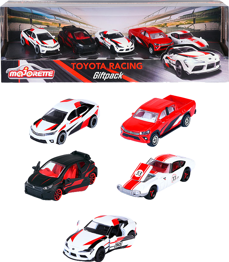 Majorette TOYOTA Racerbil  5-Pack Presentförpackning