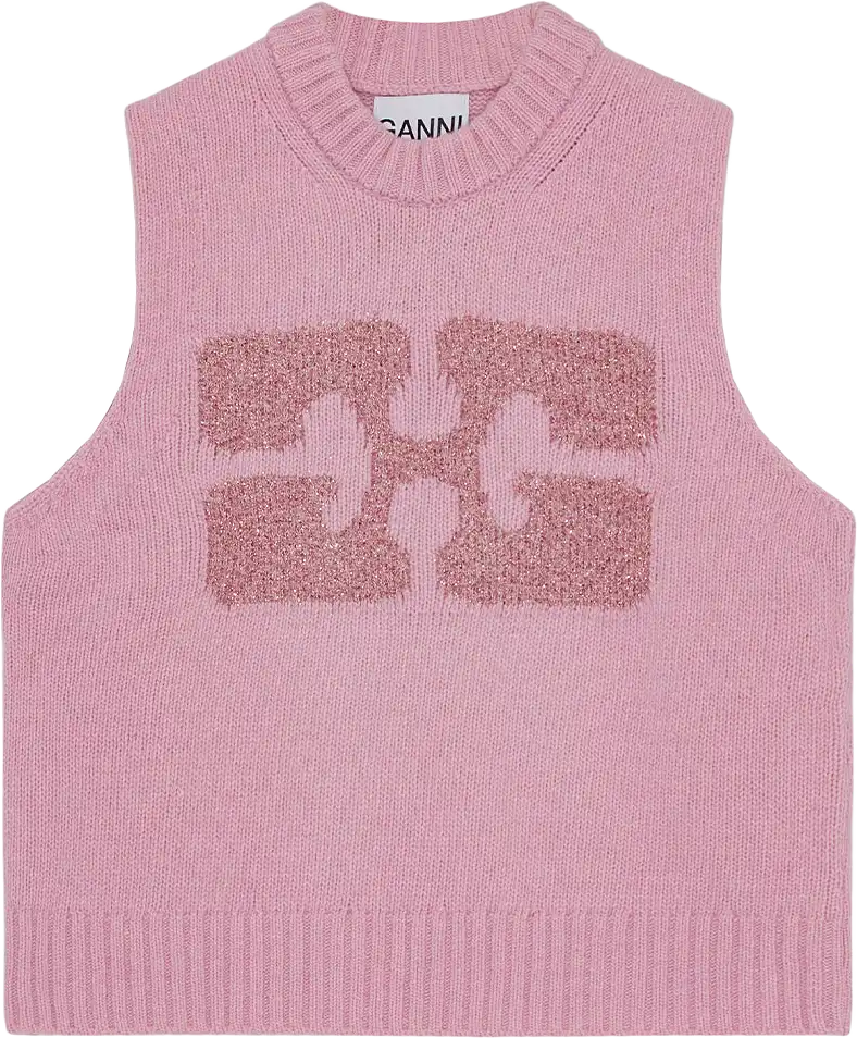 Graphic Wool Mix Vest