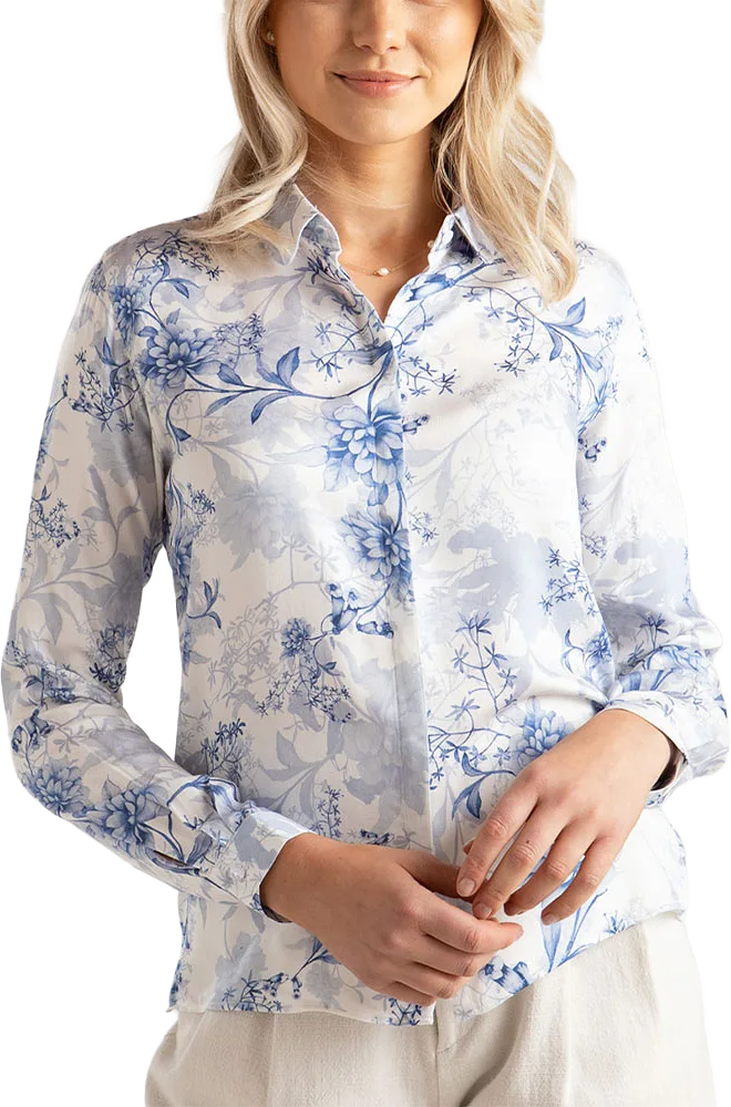 Blommig Blus Gina Azure Blossom