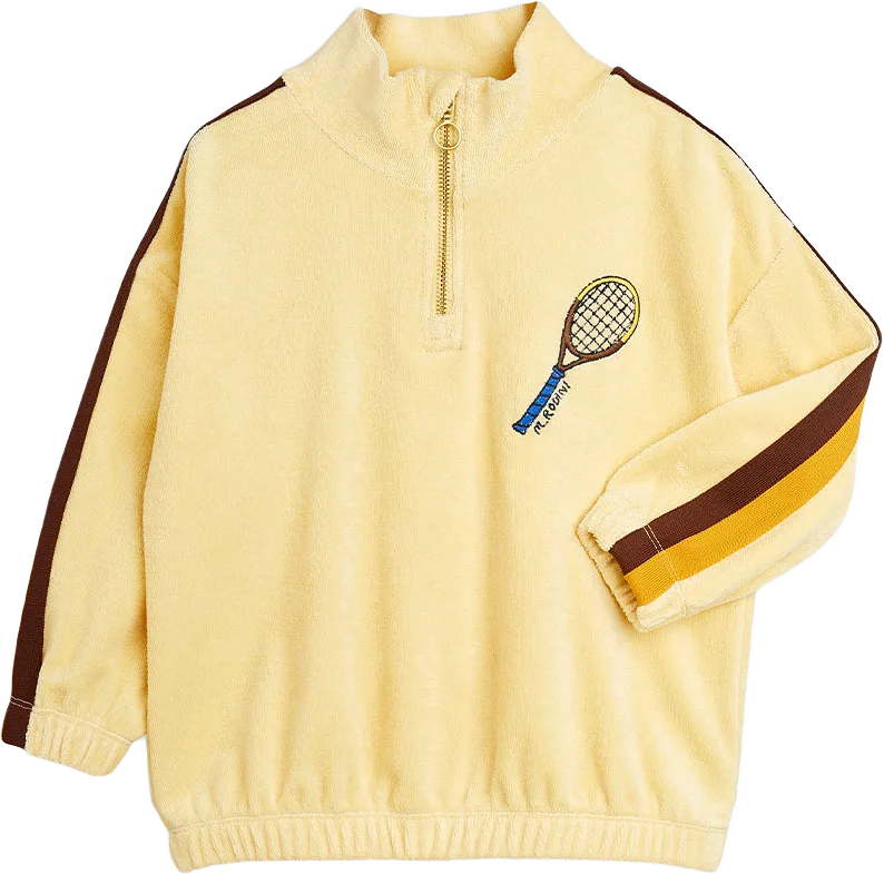 Tennis Broderad Half Zip Sweatshirt