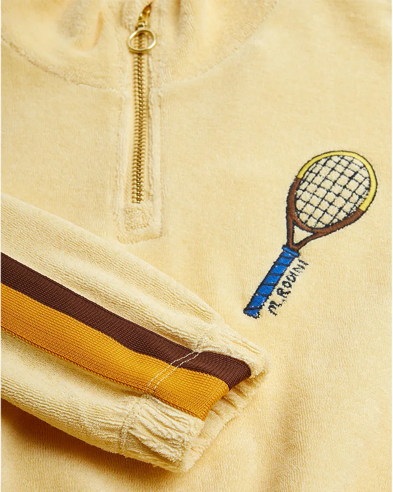 Tennis Broderad Half Zip Sweatshirt