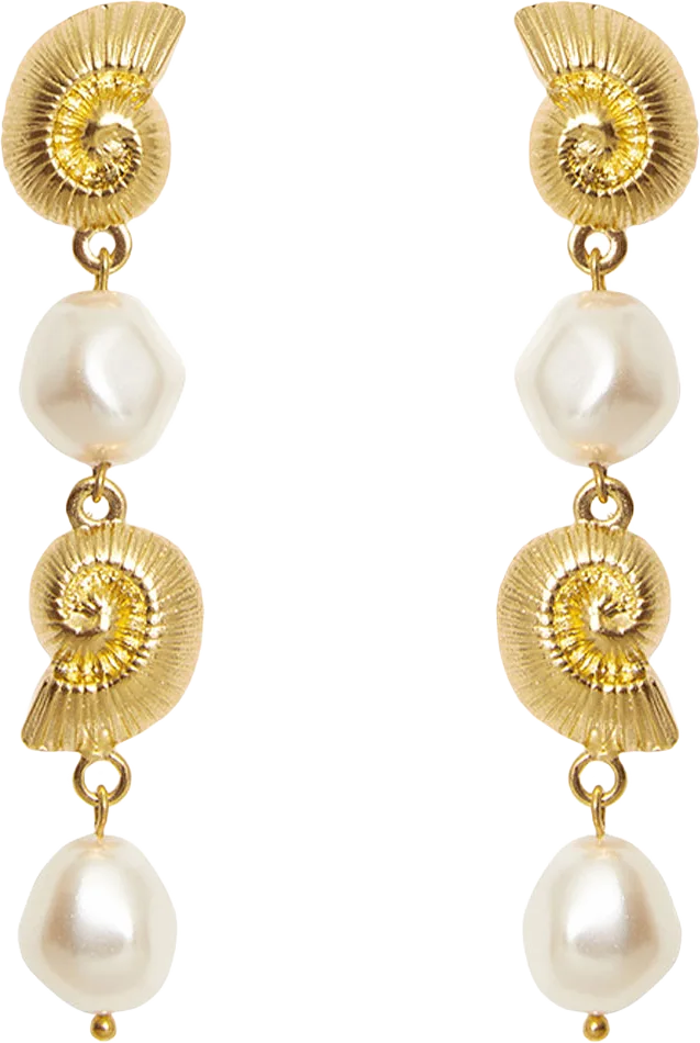 Shell Pearl Earrings