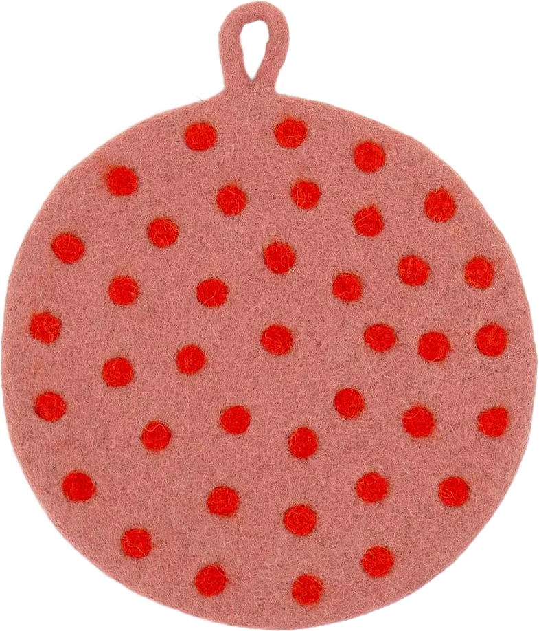 FELT DOT Grytlapp, rosa/orange