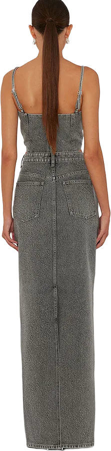 RHINESTONE DENIM SKIRT