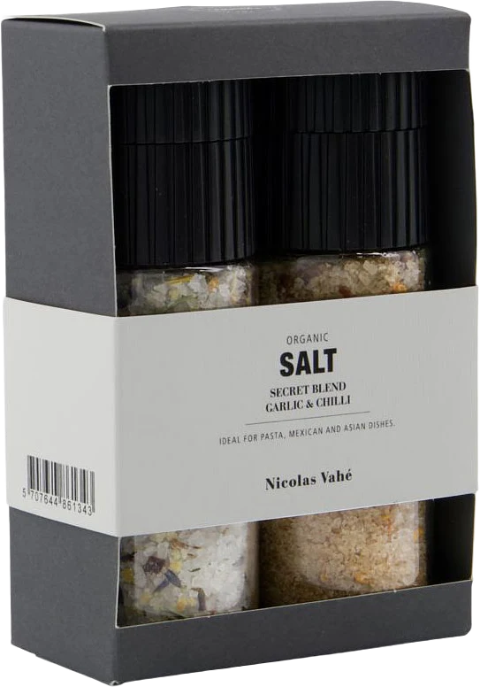 Presentask, Nicolas Vahé Organic Secret blend & Salt, Garlic & Chilli