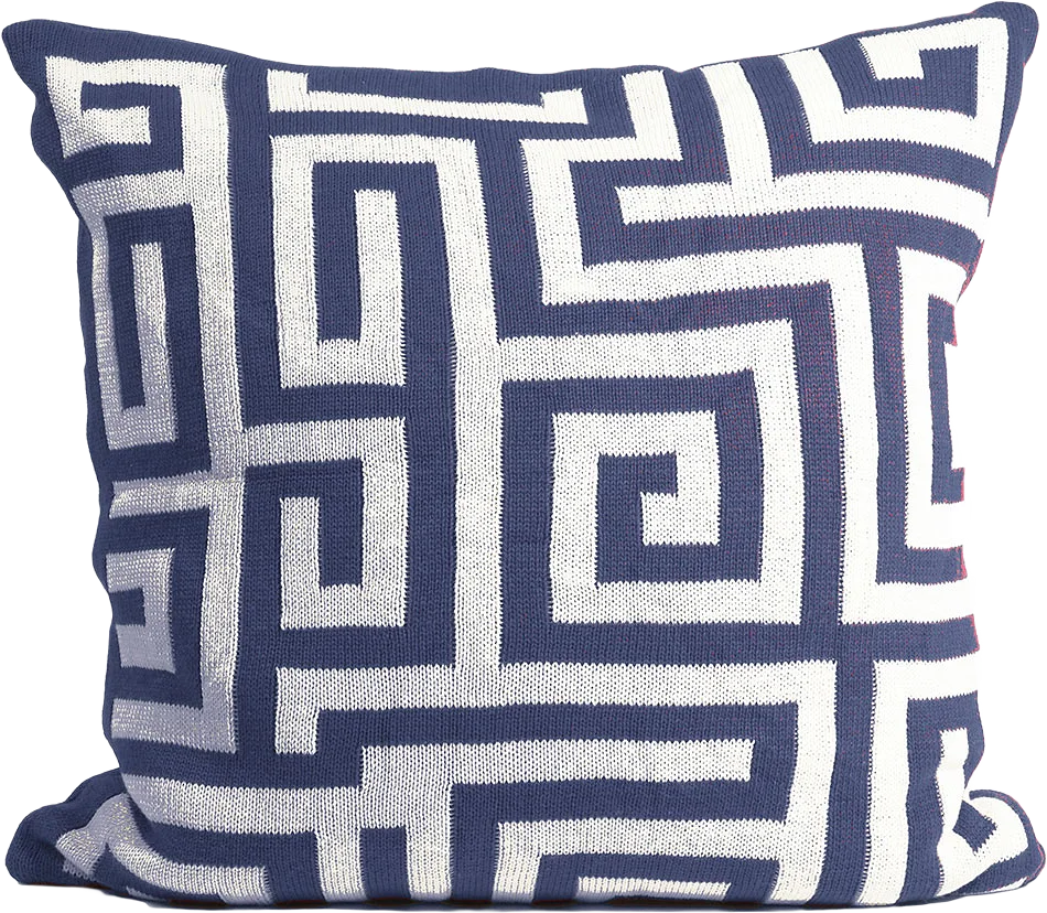 Cushion Cover 50x50 Knitted Blue