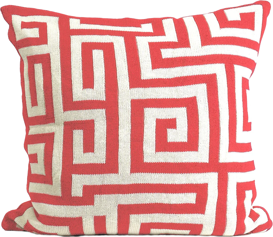 Cushion Cover 50x50 Knitted Red