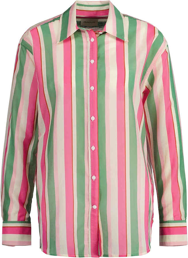 REL STRIPED CTN SILK SHIRT