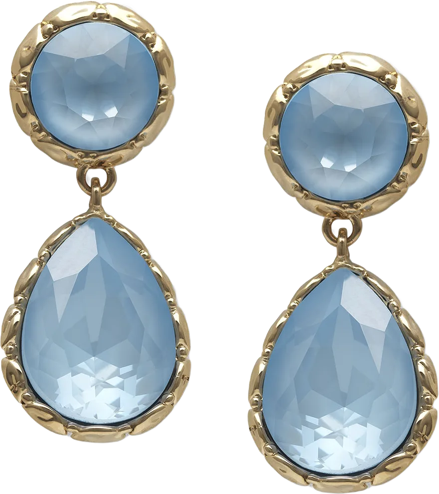Victoria raindrop earrings - Sky blue