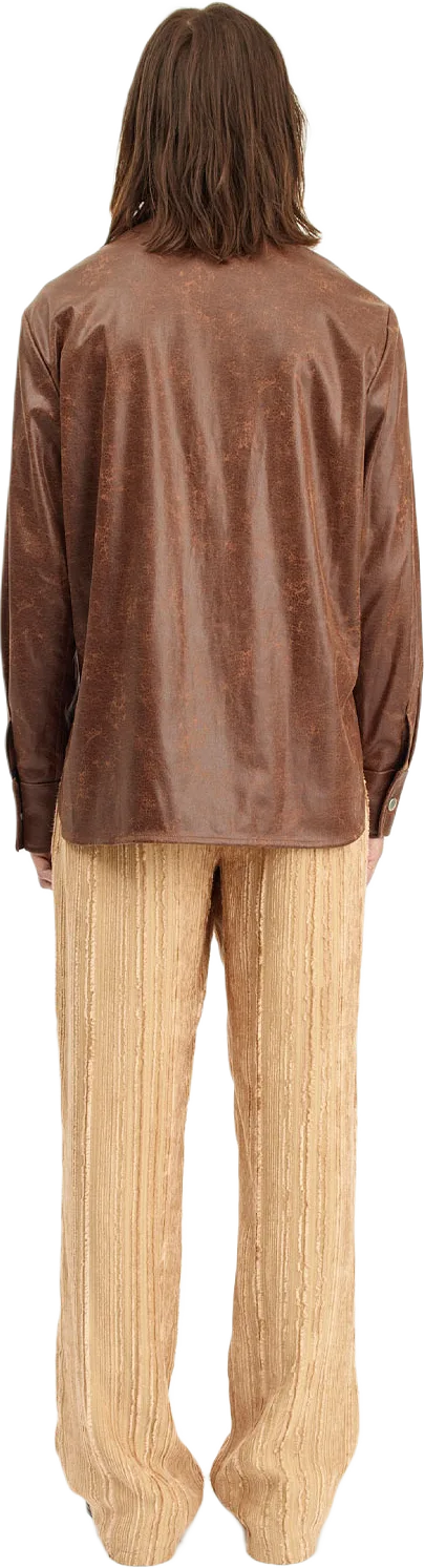 RAINIER OVERSHIRT COATED FAUX BROWN