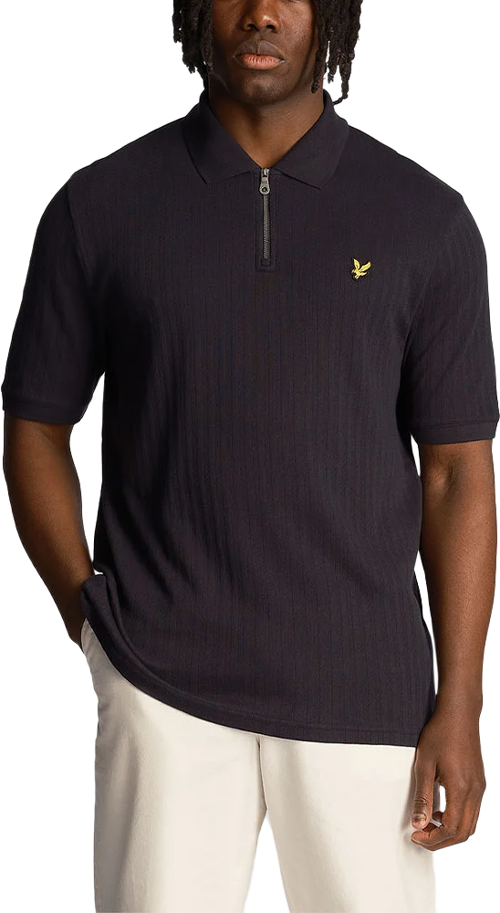 Textured Stripe Polo Shirt