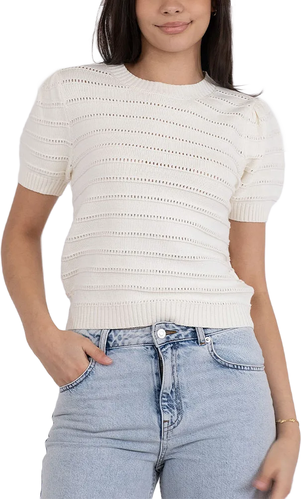 Sidra Stitch Solid Knit Blouse