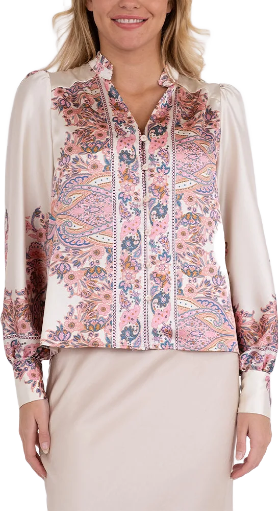 Massima Paisley Border Blouse