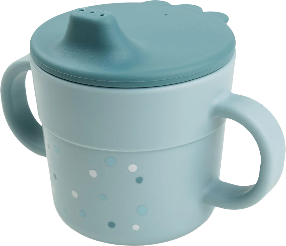 Foodie spout cup Happy dots Blue