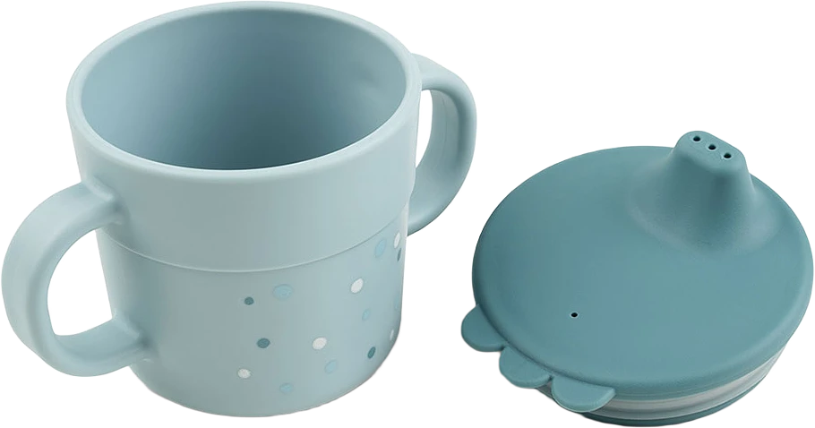 Foodie spout cup Happy dots Blue