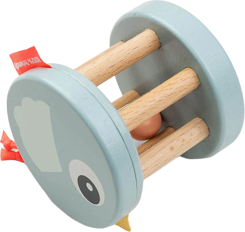 Wooden rattle Birdee Blue