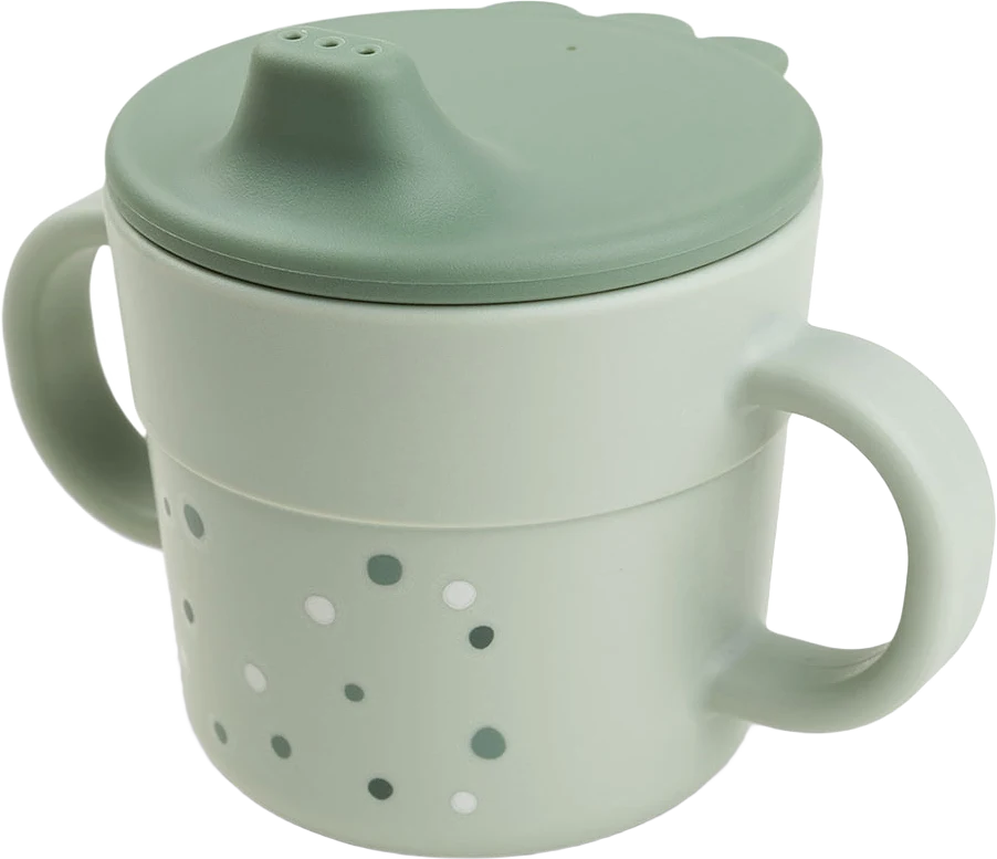 Foodie spout cup Happy dots Green