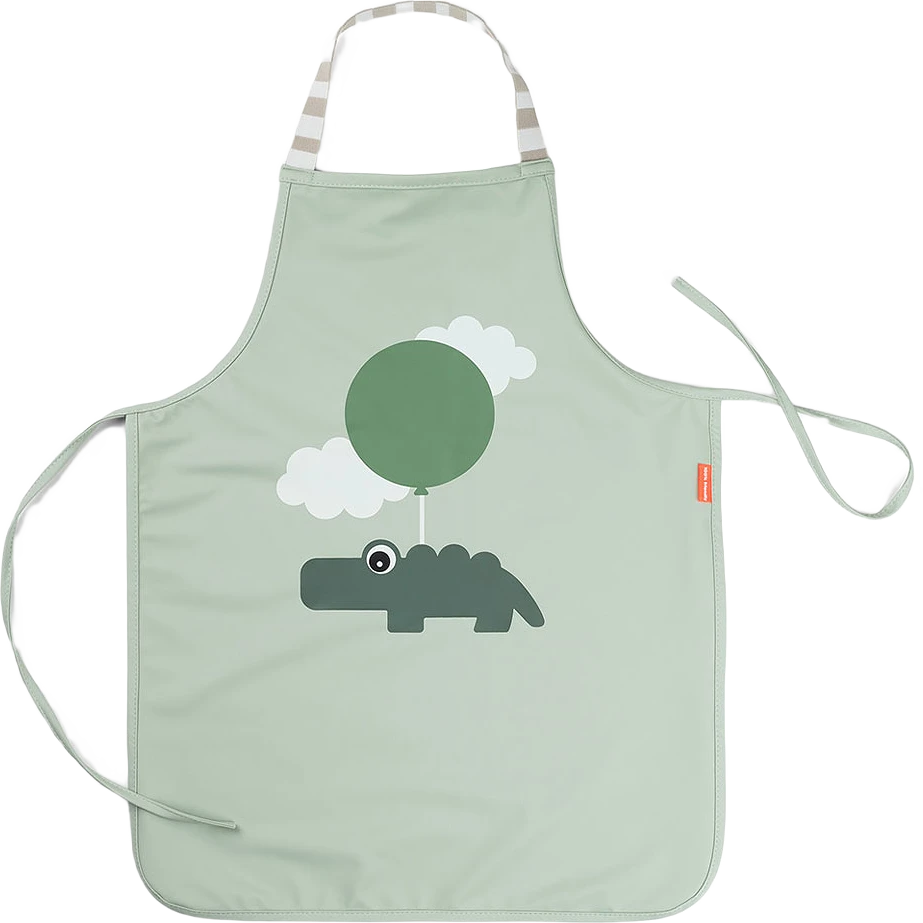 Waterproof kids apron Happy clouds Green