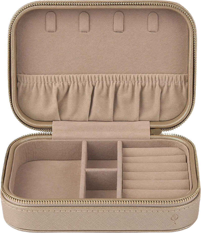 Jewellery Travel Case L Light Clay Gold